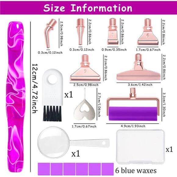 Ergonomic Diamond Painting Art Drill Bead Dot PenKit with Screw Diamond Painting - Picture 3 of 6